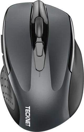 Vista 10 de TECKNET Ratón inalámbrico, BT 5.0/2.4G, silencioso 4800 DPI 6 botones Negro
