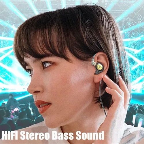 Vista 18 de KZ Castor - Auriculares intrauditivos, sonido de graves mejorado HiFi, IEMs aislantes de ruido ajustables, auriculares con cable de doble