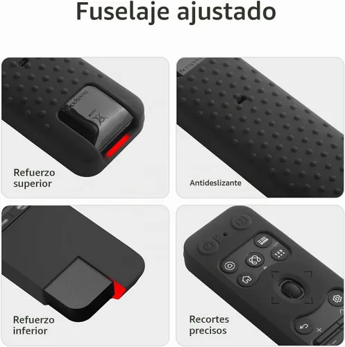 Vista 4 de Funda de silicona para LG MR25GA Remote 2025 LG OLED Smart TV C5 B5 G5 M5 Remoto MR25GA Funda protectora (negro)