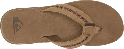 Vista 5 de Quiksilver Men's Carver Leather Flip Flop Sandal