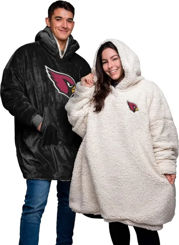 Vista 25 de FOCO NFL Unisex NFL Team Reversible Oversized Sherpa Hoodie Sweatshirt Big Logo Hoodeez