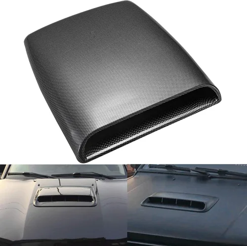 Vista 8 de KaTur Universal Coche Decorativo Flujo De Aire De La Capilla De Admisión Cucharada Ventilación Turbo Capó Gris