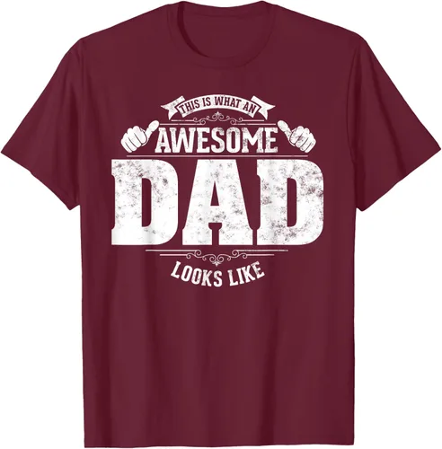 Vista 14 de This is what a awesome dad looks like vintage style design T-Shirt, Negro