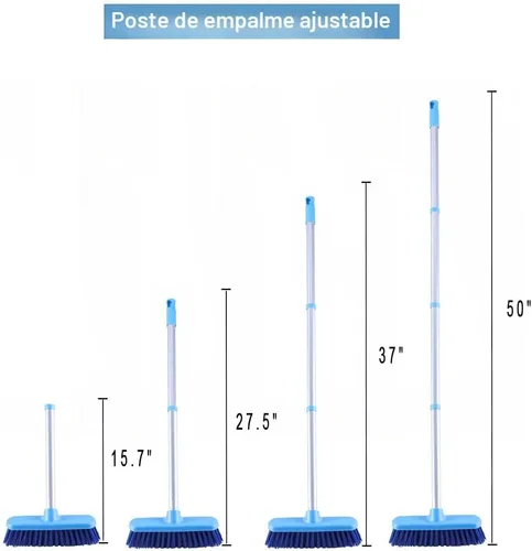 Vista 4 de YONILL - Cepillo de limpieza para cubierta con mango largo - Cepillos de limpieza de piso para limpieza de ducha, cepillo de limpieza con cerdas