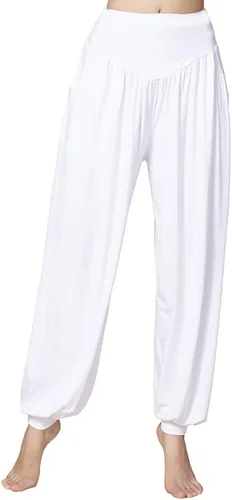 Vista 34 de Pantalones de algodón para mujer, elásticos, suaves, para yoga, deportes