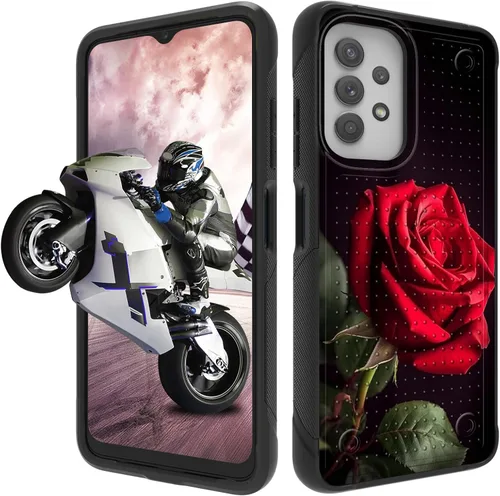 Vista 25 de Funda protectora resistente de doble capa para Samsung A14 5G (parte trasera con textura antideslizante), TPU suave a prueba de golpes, para Samsung