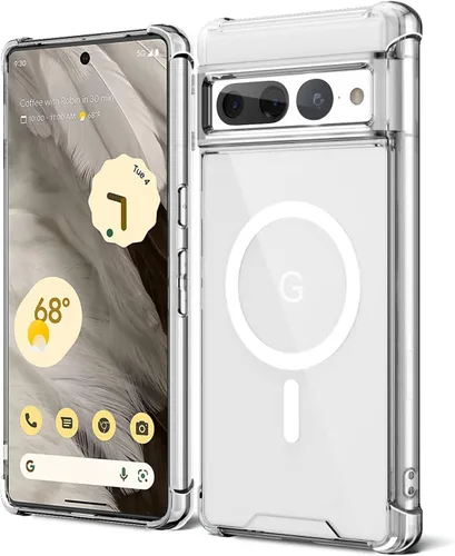 Vista 9 de KIOMY Funda para Google Pixel 6 Pro, esquinas de bolsa de aire a prueba de golpes, funda protectora para teléfono, diseño híbrido, parte trasera