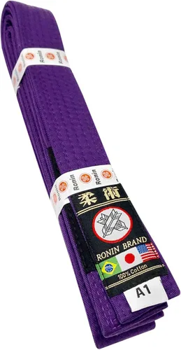 Vista 4 de Ronin BJJ Gi Belt - Cinturón brasileño Jiu Jitsu - Tela de polialgodón