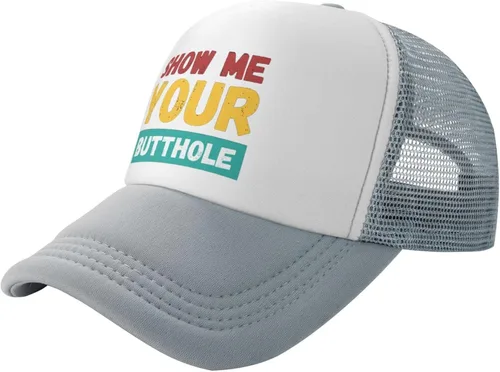 Vista 2 de Tudere Hats Baseball Cap Baseball Hat Unisex Adjustable Fashion Outdoors Mesh Hat Show_Me_Your_Butthole Caps