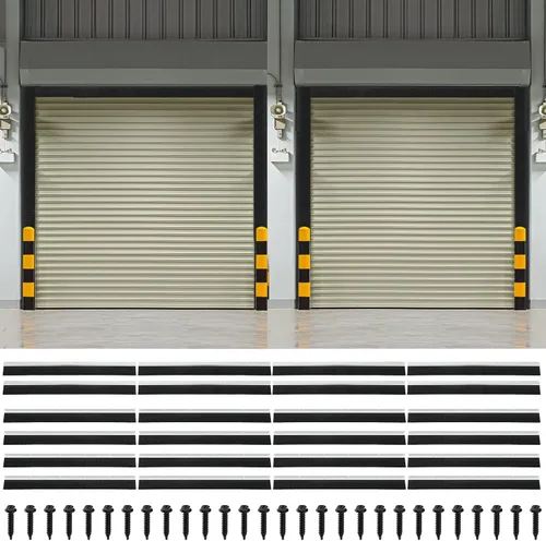 Vista 17 de DoubleFill Kit de sello de cepillo para puerta de garaje de 8 x 8 pies, sello de puerta enrollable de 2 pulgadas con riel de aluminio, cepillo