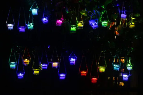 Vista 4 de Topstone Velas electrónicas LED sin llama que cambian de color con control remoto, 7 colores de rotación automática, funcionan con pilas, más de 400