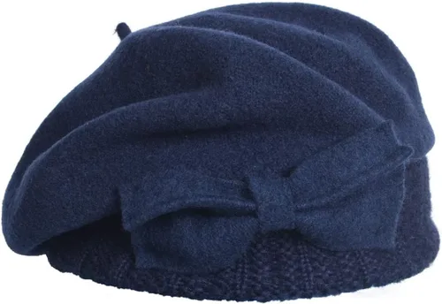 Vista 17 de VECRY - Gorro 100% de lana para mujer, boina de fieltro tipo campana, gorro de vestir para invierno
