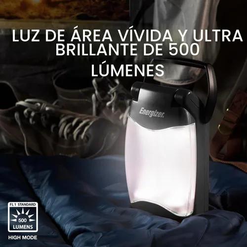 Vista 3 de Energizer Weatheready - Linterna portátil LED plegable, funciona con pilas, resistente al agua, linterna de campamento y luz de emergencia, paquete