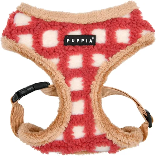 Vista 9 de Puppia Alyssa - Arnés para perro sobre la cabeza, cálido para invierno, con patrón de flores, ajustable en el pecho, para perros pequeños