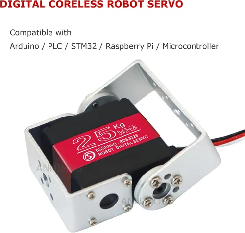 Vista 2 de Servos completos de la dirección de Digitaces del engranaje del metal del alto esfuerzo de torsión del motor servo del robot de 55.1 lbs
