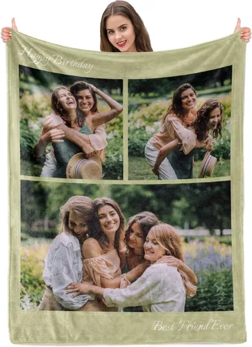 Vista 24 de Manta personalizada con imagen, mantas personalizadas para adultos y niños, manta de fotos personalizable, mantas personalizadas como regalo