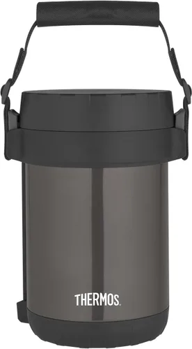 Vista 3 de THERMOS Todo-En-Uno Transportador de comida sellado al vacío con una cuchara, acero inoxidable, Humo.