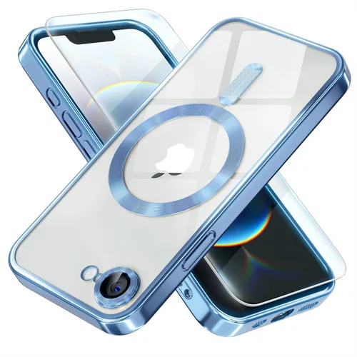 Vista 44 de Misea Funda magnética para iPhone 14 compatible con MagSafe [nunca amarillenta] [protección contra caídas de grado militar] protector completo