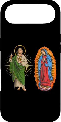 Vista 27 de Funda para iPhone 16 Virgen de Guadalupe con San Judas Tadeo