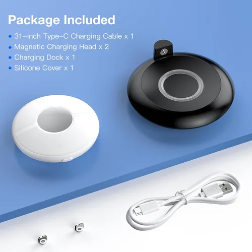 Vista 6 de KUNSLUCK Estación de carga para GO Plus + 2023, base de carga RGB con funda protectora para GO Plus +