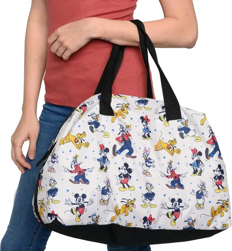 Vista 6 de Disney Bolsa de lona de Mickey Mouse Friends con estampado de fin de semana, Blanco sucio