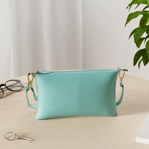 Vista 2 de Beurlike Cartera de cuero para mujer, bolso cruzado pequeño para teléfono