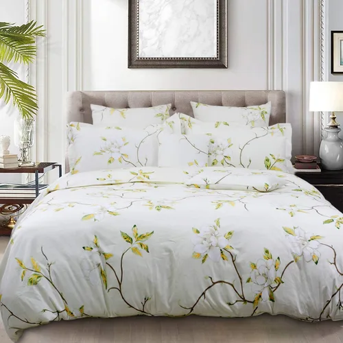 Vista 30 de FADFAY Juego de funda de edredón tamaño individual azul con flores de rosa y peonía, ropa de cama rústica con flores de peonía, juego de funda