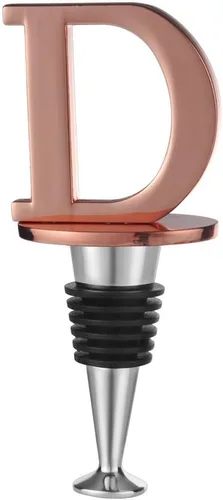 Vista 20 de Miicol Tapón para Botella de Vino, Tapón para Prosecco, Tapón de Vino de Oro Rosa, Tapón de Champán Personalizado, Tapón de Vino con Inicial, Regalo