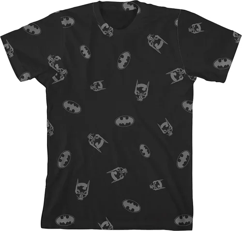 Vista 2 de Batman Hero & Logo - Paquete de 4 camisetas de manga corta con cuello redondo para niño, Multi colorido