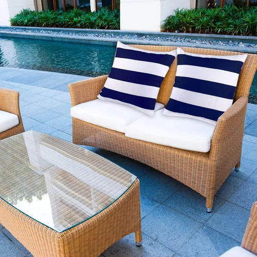 Vista 7 de Aneco Paquete de 4 fundas de almohada impermeables para almohadón, fundas cuadradas para el hogar, sofá, decoración de muebles, color azul marino