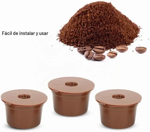 Vista 2 de 3pcs Recargable Cápsula de Café Reutilizable Filtro de Café Taza de Repuesto para Máquina de Café (Café)