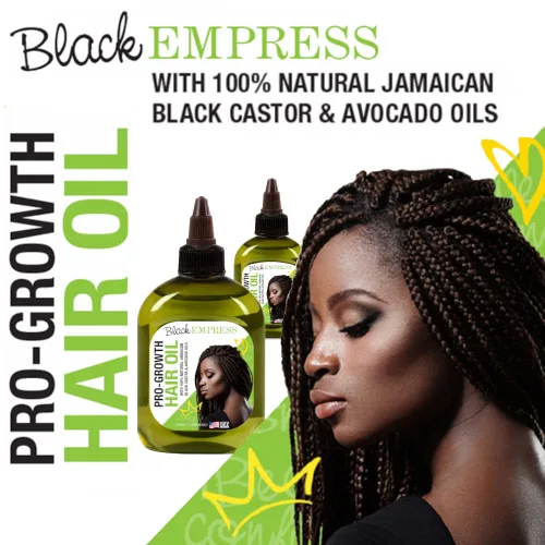 Vista 2 de SFC Black Empress Pro-Growth - Aceite para el crecimiento del cabello de ricino negro jamaicano y aguacate, 2.5 onzas