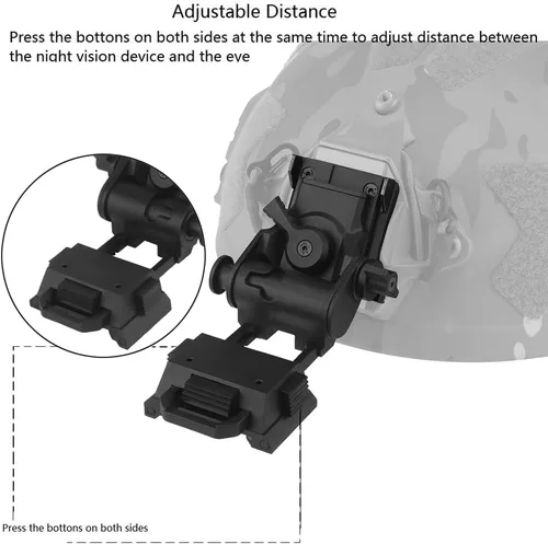 Vista 3 de Airsoft L4G24 - Soporte para casco de nailon militar ajustable NVG para PVS15 PVS18 GPNVG18