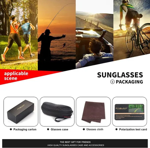 Vista 7 de Gafas de sol deportivas polarizadas para hombres, ciclismo, conducción, pesca, protección UV400