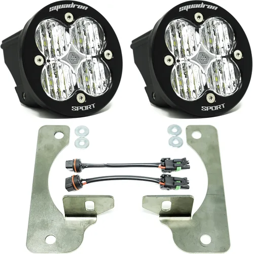 Vista 7 de Kit de luces LED de niebla de bolsillo Baja Designs Squadron-R SAE compatible con Jeep Gladiator 2020-22; Wrangler JL 2018-22 parachoques OEM