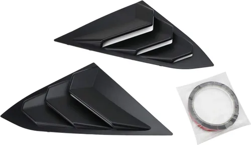 Vista 7 de iJDMTOY Ventana lateral trasera izquierda/derecha con acabado negro para ventanilla lateral trasera compatible con Honda Civic Sedan 2016-21