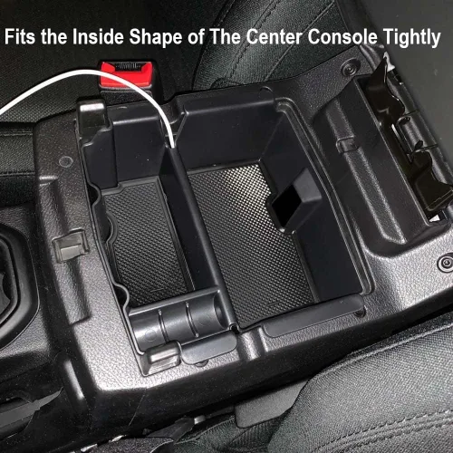 Vista 6 de EDBETOS Bandeja organizadora de consola central compatible con Jeep Wrangler JL/JLU 2018-2021 2022 2023 2024 Accesorios Jeep Gladiator JT Truck
