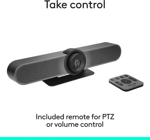 Vista 9 de Logitech MeetUp - Sistema de videoconferencia, Ultra HD 4K/1080p/720p, 3 micrófonos/altavoces ajustables, amplio campo de visión de 120°