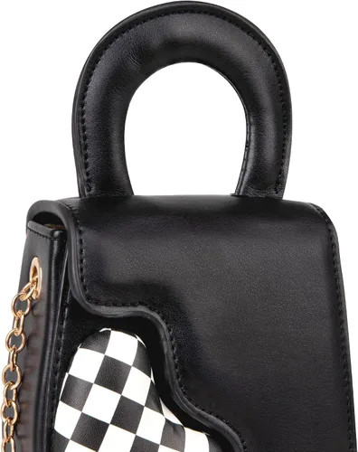 Vista 5 de Milan Chiva Cute Top Handle Shoulder Handbag for Women, Crossbody Clutch Purse with Chain