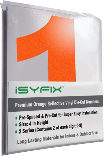 Vista 37 de iSYFIX Calcomanías de Números de Vinilo Verde Manzana – 1.5 Pulgadas Autoadhesivas (2 Juegos) – Calcomanía Premium Troquelada y Pre-espaciada