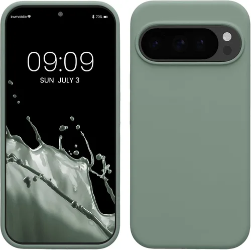 Vista 336 de kwmobile Funda Compatible con Google Pixel 6 Pro - Funda de Teléfono de Silicona TPU con Acabado Suave - Azul Caribe