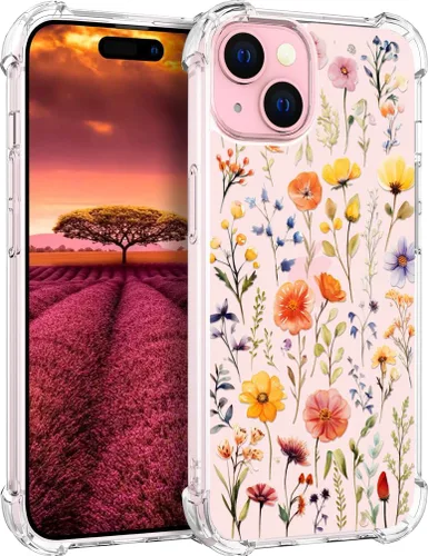 Vista 21 de Funda compatible con iPhone 15, bonita funda transparente para mujer, funda de silicona transparente para teléfono, color negro, tigre poderoso