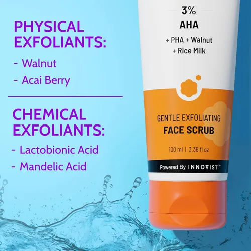 Vista 4 de Chemist At Play Exfoliante facial suave con ácido mandélico y nueces Elimina la piel muerta y puntos negros Detans Da brillo instantáneo