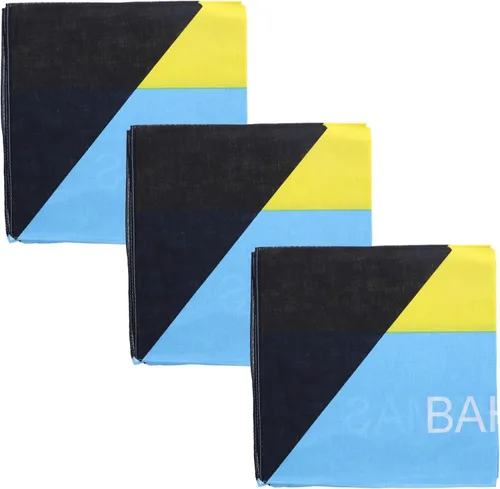 Vista 13 de Motique Accessories Juego de 3 bandanas grandes de algodón - Banderas del Caribe