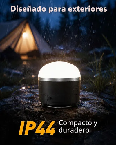 Vista 5 de Linterna de campamento recargable de 1000 lúmenes, luz LED para tienda de campaña con batería de 4000 mAh, hasta 110 horas de tiempo