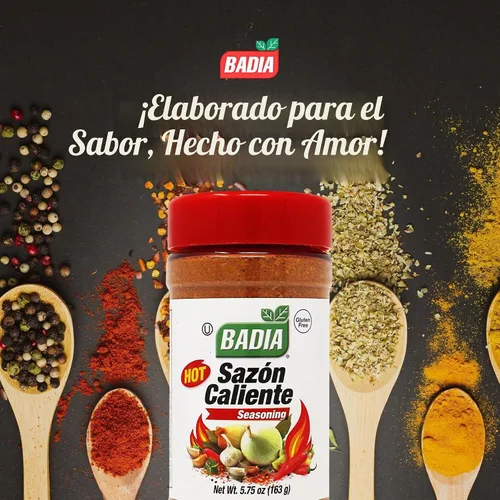 Vista 3 de Badia Sazon Caliente 5.75 oz – Condimento picante multiusos de inspiración latina – Sin gluten