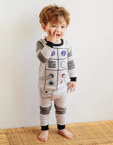 Vista 6 de VAENAIT BABY Toddler Kids Boys Girls 100% Cotton Jaws Truck Dino Snug fit Sleepwear Pajama Pjs Set