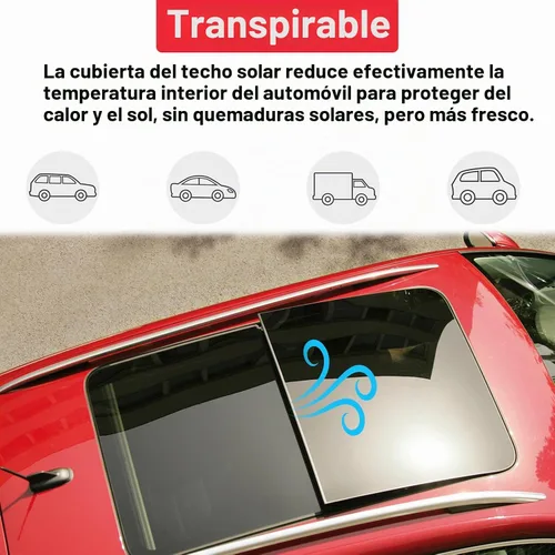 Vista 3 de Cubierta Universal para Techo Solar de Coche Endxedo - Deflector de Viento para Techo Solar, Aislante Térmico con Superficie Impermeable, Visera
