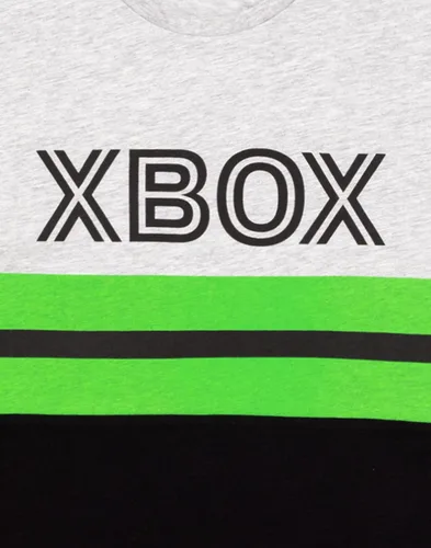 Vista 4 de XBOX Pijamas para hombre y adultos, camiseta negra y pantalones cortos, mercancía
