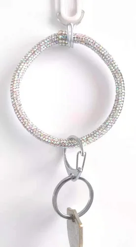Vista 3 de GUCABE Llavero con diamantes de imitación para mujer, 3 pulgadas